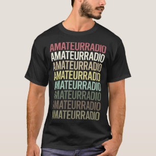 Camiseta Texto Colorido Rádio Amador de Rádio Ham