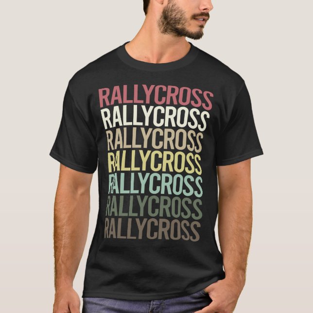 Camiseta Texto Colorido Rallycross (Frente)