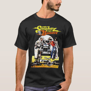 Camiseta Texto colorido Smokey e o bandido arte do filme de