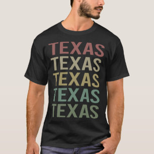Camiseta Texto Colorido Texas