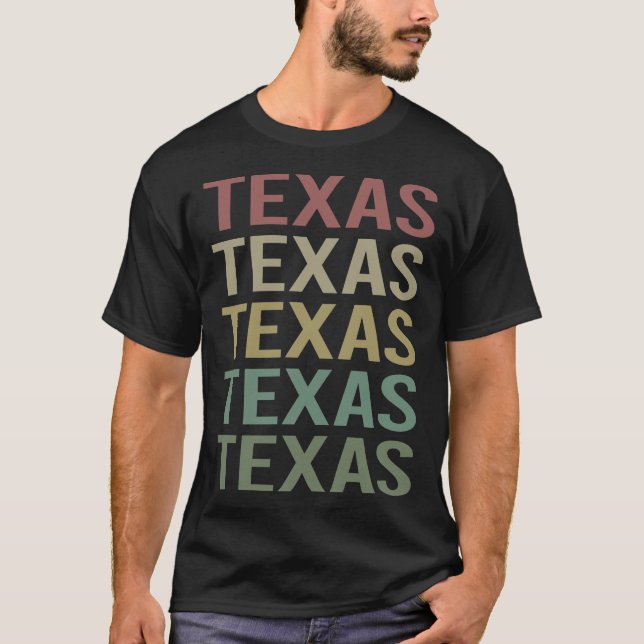 Camiseta Texto Colorido Texas (Frente)