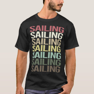Camiseta Texto Colorido Velejando Marinheiro