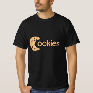 Camiseta Texto "Cookies" de Chip Chip Cookies Engraçado