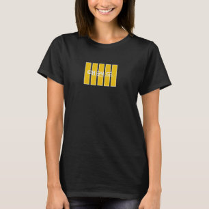 Camiseta Texto coreano 05 Dan em Dourado