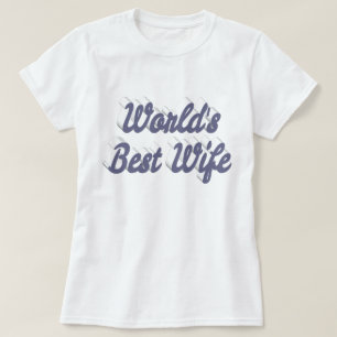 Camiseta Texto da cinza Esposa