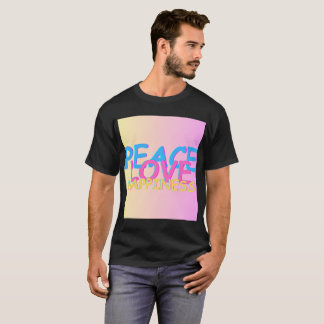 Camiseta Texto da Felicidade do Amor de Paz