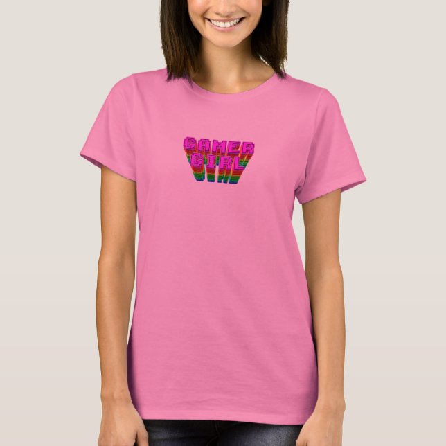 Camiseta Texto da Gamer Girl (Frente)