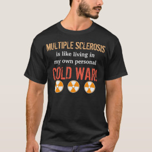 Camiseta Texto da luz do t-shirt da guerra de MS/Cold
