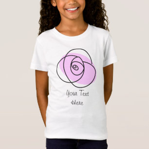 Camiseta 'Texto' das rosa Lilac