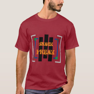 Camiseta Texto de Abstrato com várias cores para snack