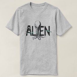 Camiseta Texto de Alienígena de Espaço