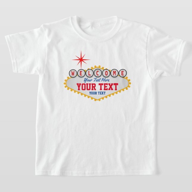 Camiseta Texto de Boas-vindas de Las Vegas (Postura )