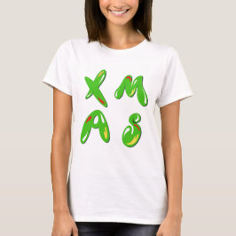 Camiseta Texto de Bolha do Xmas
