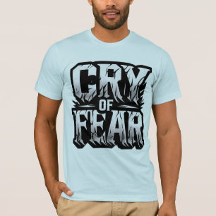 Camiseta texto de choro de medo