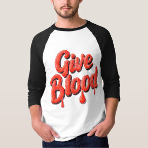 Camiseta Texto de Dador de Sangue do Mundo - Dar Sangue par