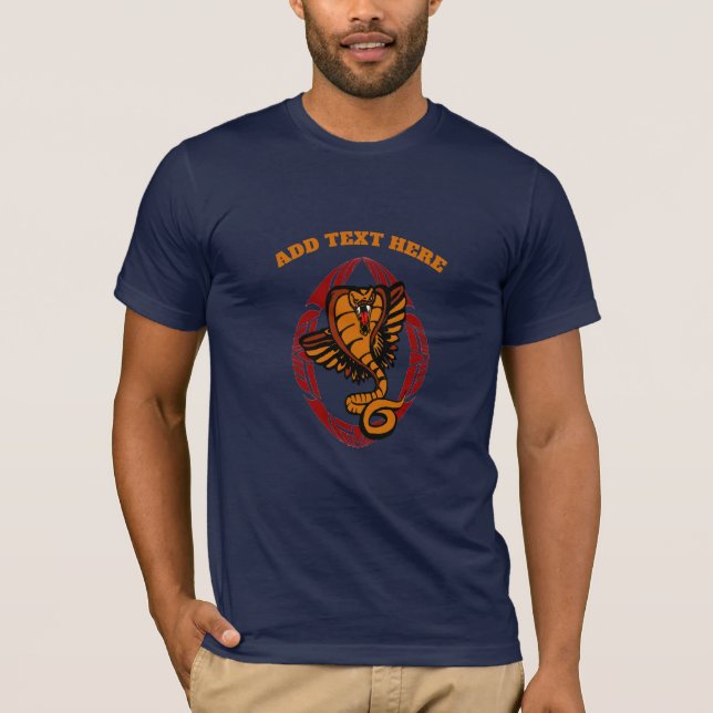 Camiseta Texto de edição Cobra Voadora, (Frente)