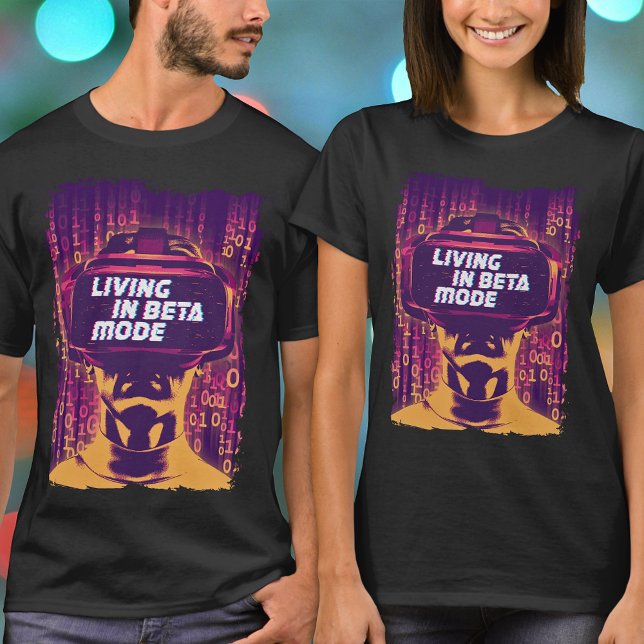 Camiseta Texto de Falha do Cyberpunk Vaporwave Retrofuturis (Criador carregado)