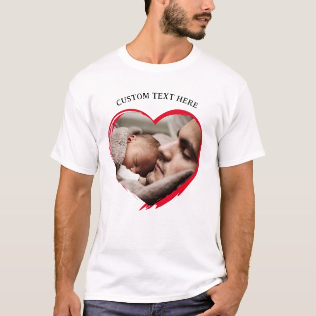 Camiseta Texto de Fotografia Personalizado | Crie A Sua Cam (Frente)