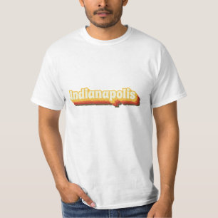Camiseta Texto de Imagem Retroativa de Indianápolis