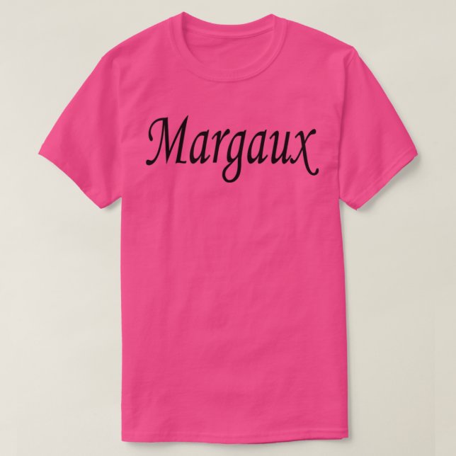 Camiseta Texto de inscrição do nome preto Margaux (Frente do Design)