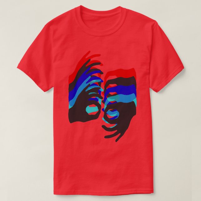 Camiseta Texto de linguagem de sinal ASL do intérprete (Frente do Design)