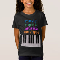 Texto de Música do Teclado Piano em Vários Idiomas