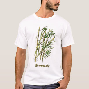 Camiseta Texto de Namaste Bamboo - Respeitante - Pintura de
