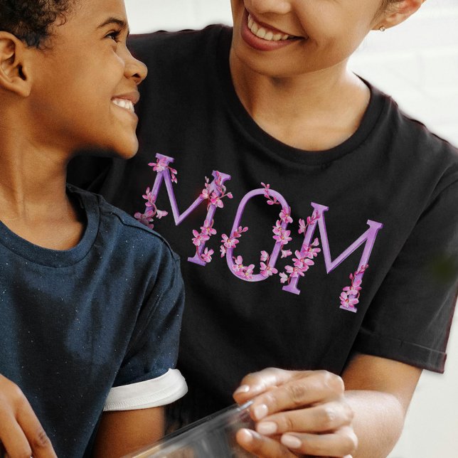 Camiseta Texto de orquídea de arte de aquarela (Criador carregado)