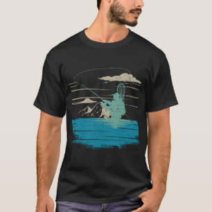 Camiseta Texto de pesca BASS retrô dos anos 70