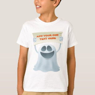 Camiseta Texto de retenção do fantasma