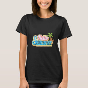 Camiseta Texto de Verão da Beach Summer Hello