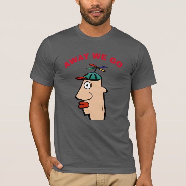 Camiseta Texto de Viagem de Cabeça Engraçado, (Frente)
