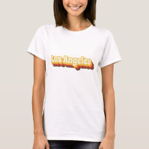 Camiseta Texto de Vintage Retro Los Angeles