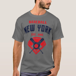 Camiseta Texto De Vista De Nova York Baseball Est 1903