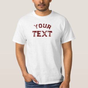 Camiseta Texto Distinto Modelo moderno Mens Básico