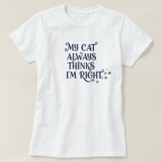 Camiseta Têxto Divertido de Gato 