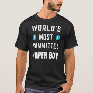 Camiseta Texto dizendo que o garoto de papel mais compromet