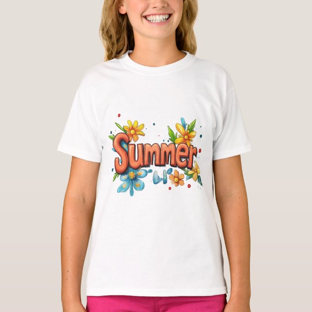 Camiseta Texto do 3d Verão (Frente)