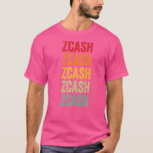 Camiseta Texto do Arco-Íris Cripto Zcash