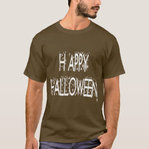 Camiseta Texto do Dia das Bruxas Feliz