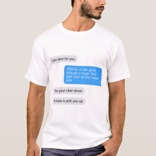 Camiseta Texto do driver Uber