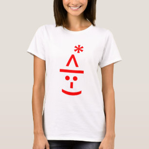 Camiseta Texto do Elf Emoticon Xmas ASCII