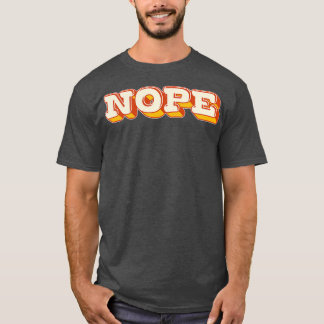 Camiseta Texto do estilo retrorreflector NOPE Design 1