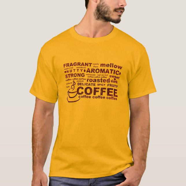 Camiseta Texto do feijão de café (Frente)