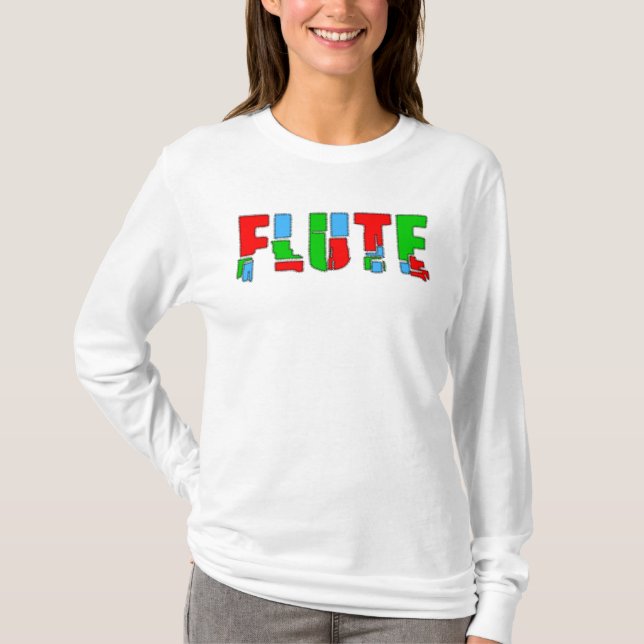 Camiseta Texto do Flute Patchwork (Frente)