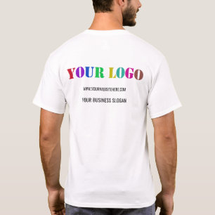 Camiseta Texto do logotipo da empresa personalizado Modelo