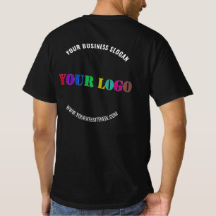 Camiseta Texto do logotipo da empresa personalizado Modelo 