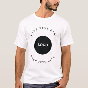 Camiseta Texto do Logotipo Personalizado