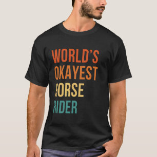 Camiseta Texto do Melhor Cavaleiro de Cavalo do Mundo Vinta