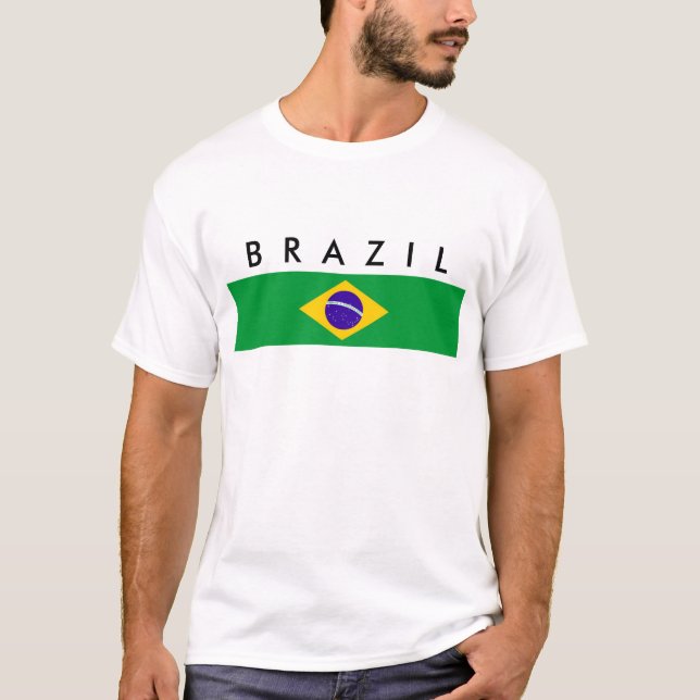 Camiseta Texto do nome do símbolo da nação da bandeira de (Frente)